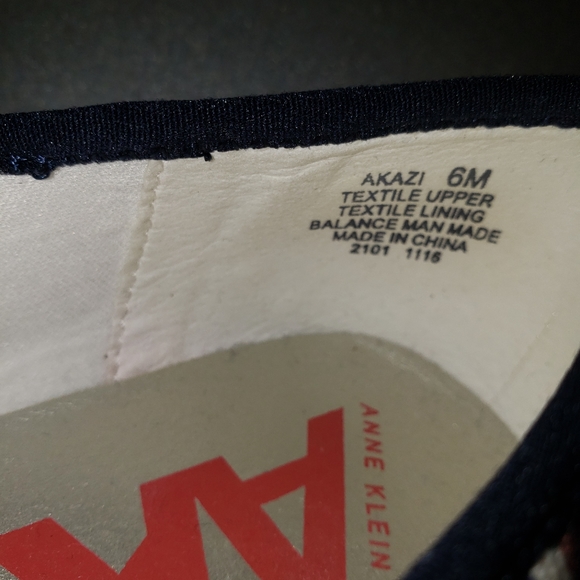 Anne Klein Sport Flat Shoe Navy Blue with Nautical Color's Size: 6 Medium - Picture 4 of 4